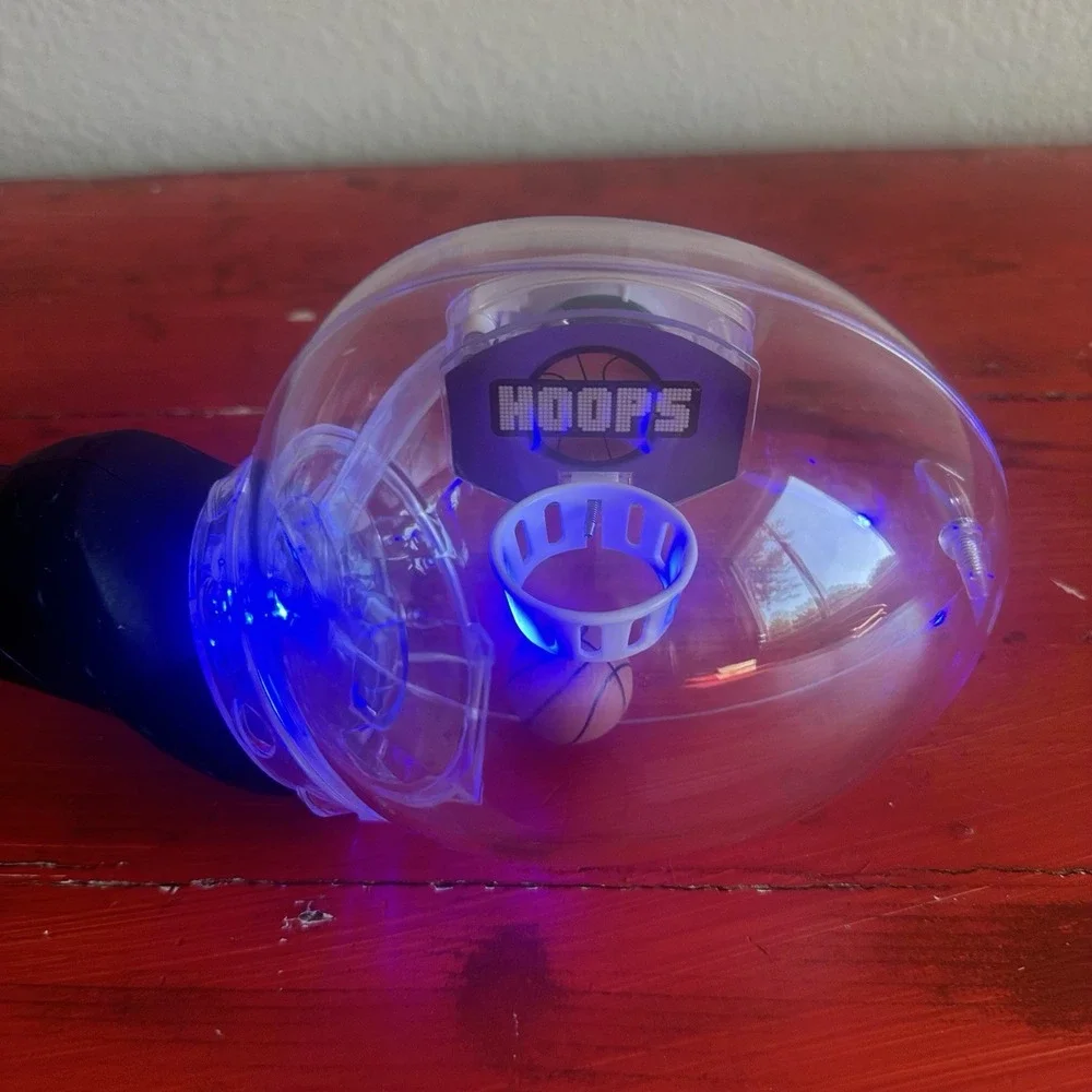 Vintage Can You Imagine Hoops Handheld Basketball Game Dual Clear Dome Toy Works